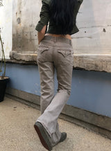 vintage pocket low rise pants
