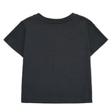 'LESS RULES MORE LOVE' クロップドTシャツ ダークグレー [WOMAN]