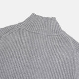 Rib Line Muscle Fit Zip-Up Knit