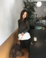 レイヤードボタンTシャツ