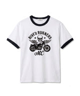 Essential Standard Short-Sleeve Ringer T-Shirt Motorcycle White