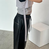 LEATHER SHORTS BLACK
