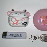 【MADE】 Rockstar Cat AirPods Case-pink