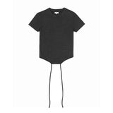 リブストリングTシャツ(チャコールグレー)