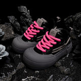 KILLWINNER Retro Thick-soled Chunky Shoes - Black and Gray