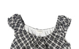 Poupo Lace Layered Scrunchie Check Sleeveless