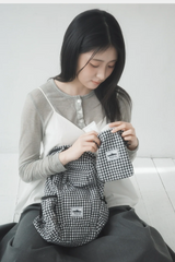 Compact PocketBag V1 Gingham Check Black