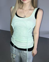 daisy lace sleeveless(2 color) 