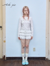26SS Openwork Cutwork Lace-Paneled T-Shirt