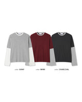 ミックスレイヤードロングスリーブTシャツ