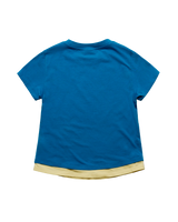 26SS WOMAN POINT LABEL LAYERED SHORT SLEEVE T-SHIRT