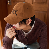 [MADE] Dimanche シグネチャーフラッシュハートスタースエードキャップ [Brown]