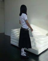 double eyelet leather belt