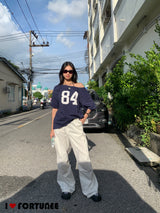 ナンバーネイビールースフィット半袖Tシャツ