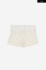 Cozy velour banding shorts