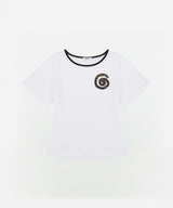 スパイラルアップリケスリムTシャツ [ホワイト/カモ]