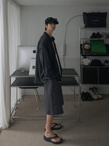 ASCLO Linen Stripe Bermuda Pants (2color)
