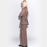Wide-leg hook Trouser BEIGE