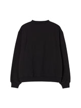 エンブレムパッチワークスウェットシャツ (ブラック)