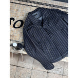 [SET UP가능] Stripe trucker denim jacket