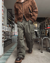 オーブウォッシュ加工ダブルポケットカーゴパンツ