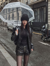 Villa Hand Washing Leather Biker Jacket