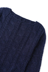 Cinnamon cable knit_navy