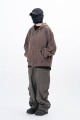 Ard Two Way Pigment Hooded Zip-Up
