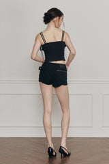 VIOLA BELTED SHORTS black