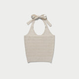 サマーニットホルタートップ_natural ivory