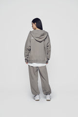 24FW BASIC BIO WASHING HOODIE ZIP UP COCOA