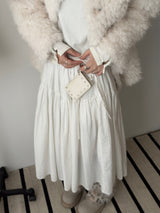 [prts made] サイドストリングロングスカート (ivory)
