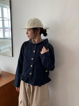 リューコンチェックフリルショートジャケット