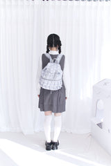 Dot Frill Backpack Kitchen Stripe Daily Bobusang Bag