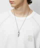 M KEY DOG TAG NECKLACE_SILVER