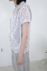 star mesh hood zip-up