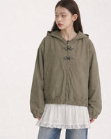 (UNISEX) バックル フード ジャンパー