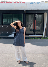 WR Shirring Crop Cap Sleeveless (10color)