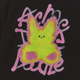 25SS BLUR RABBIT SHORT SLEEVE T-SHIRT BLACK