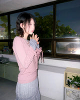 (3color) Shirring Layered Long Sleeve Tee