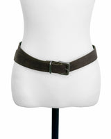 deond silver suede belt