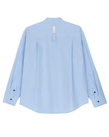 A Drop High neck Shirt - Sky Blue
