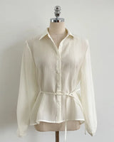 Dren Sheer Shirt Blouse (Strap Set)