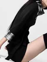 Bella check t-shirt