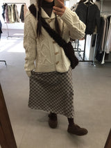 Mellow Chiffon Checkered Skirt (2 Colors)