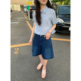 マオ バミューダ デニムパンツ
