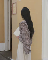 [MADE] フードサマーチェック柄シャツ