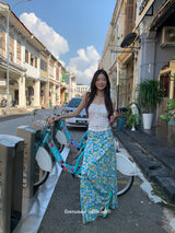 Flower Punching Shirring Sleeveless Tube Top
