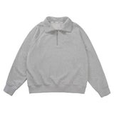 セミジップアップスウェットシャツ（グレーメランジ）