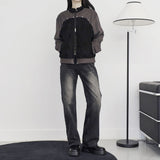 biker suede jumper